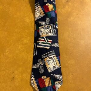 Structure Men's Tie with Football Pattern